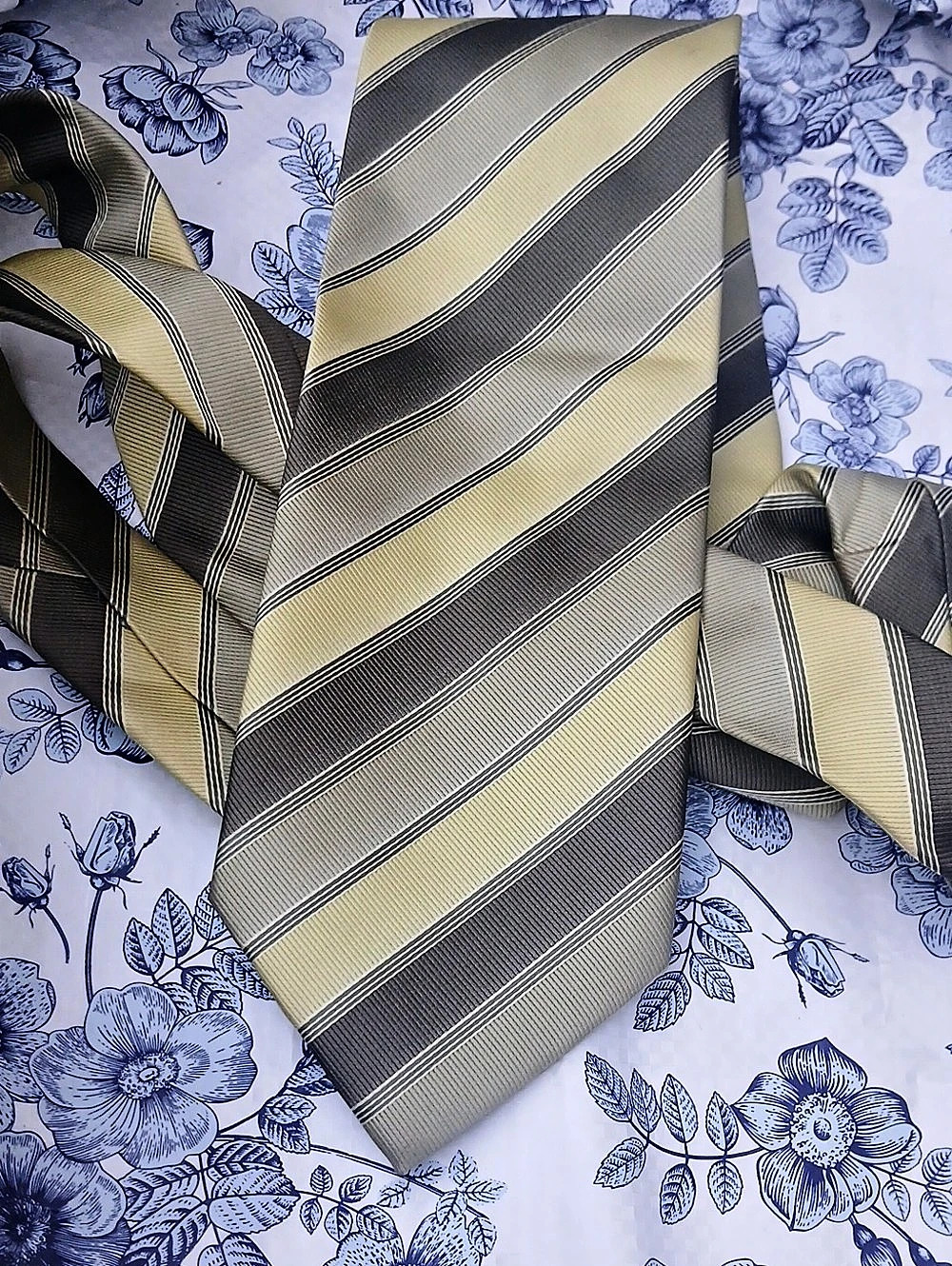 Vivaldi Men's Striped Tie in Green